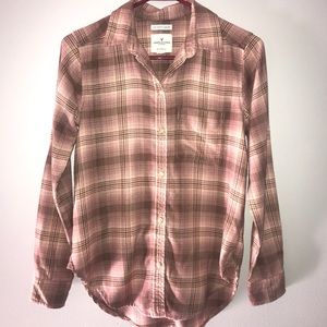 American Eagle PLAID BOYFRIEND SHIRT